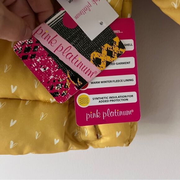 Pink Platinum Girls' Insulated Two-Piece Overall Set Snowsuit Yellow Size 12M - Picture 11 of 11